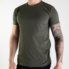 Camiseta Tommy Hilfiger Básica Verde Militar