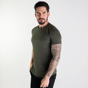 Camiseta Tommy Hilfiger Básica Verde Militar