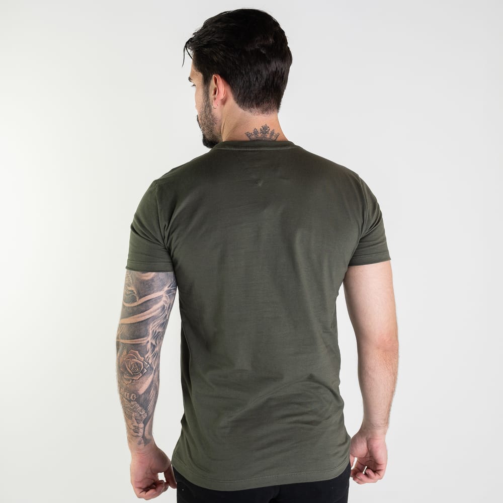 Camiseta Tommy Hilfiger Básica Verde Militar