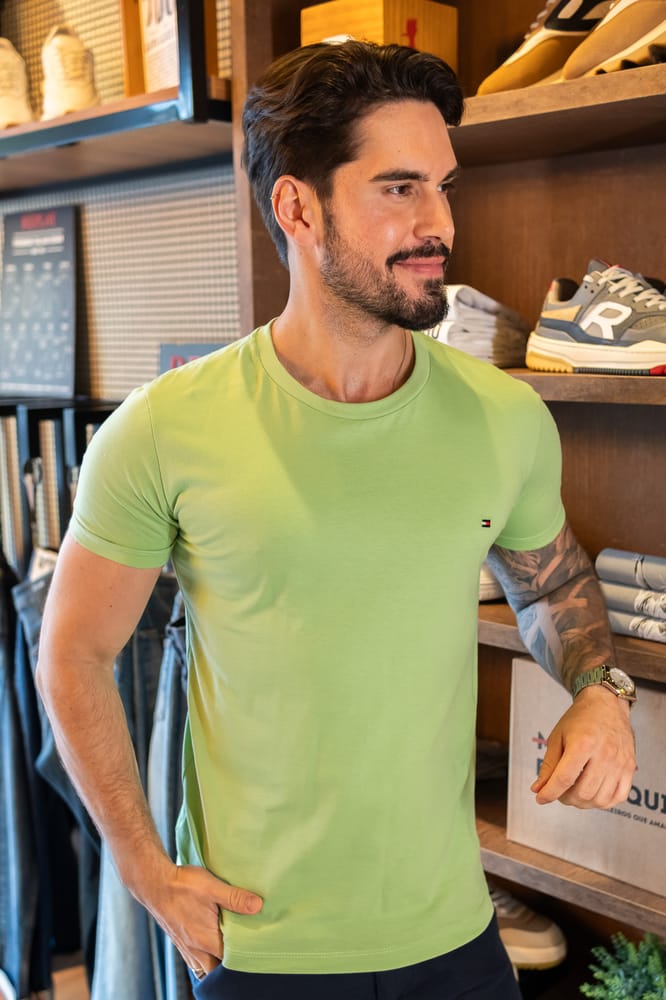 Camiseta Tommy Hilfiger Básica Verde