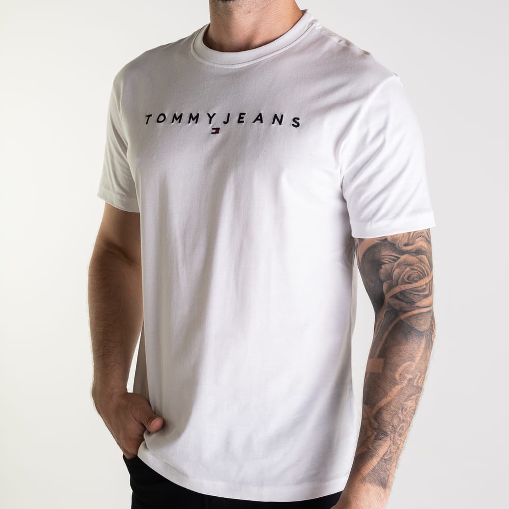 Camiseta Tommy Jeans Linear Branca