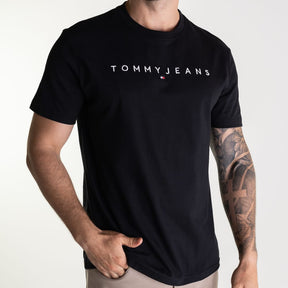 Camiseta Tommy Jeans Linear Preta