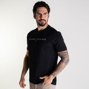 Camiseta Tommy Jeans Linear Preta