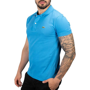 Camisa Polo Lacoste Petit Piquet Azul