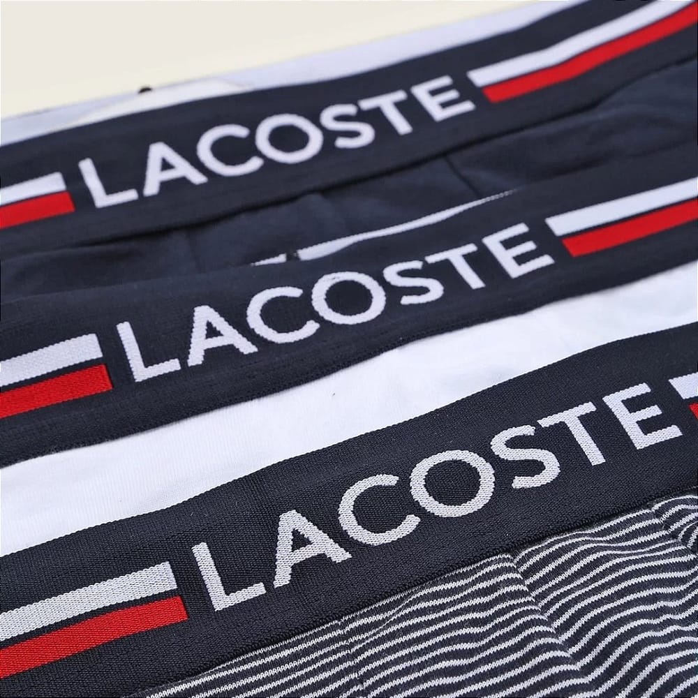 Pack 3 Cuecas Lacoste Cotton Stretch