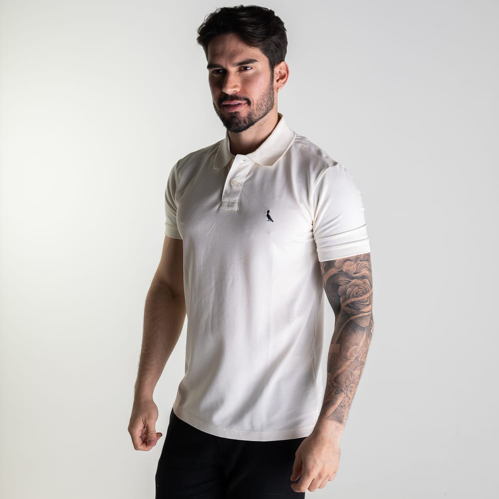 Camisa Polo Reserva Piquet Off White