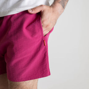 Shorts Beach Reserva Liso Premium Rosa Escuro