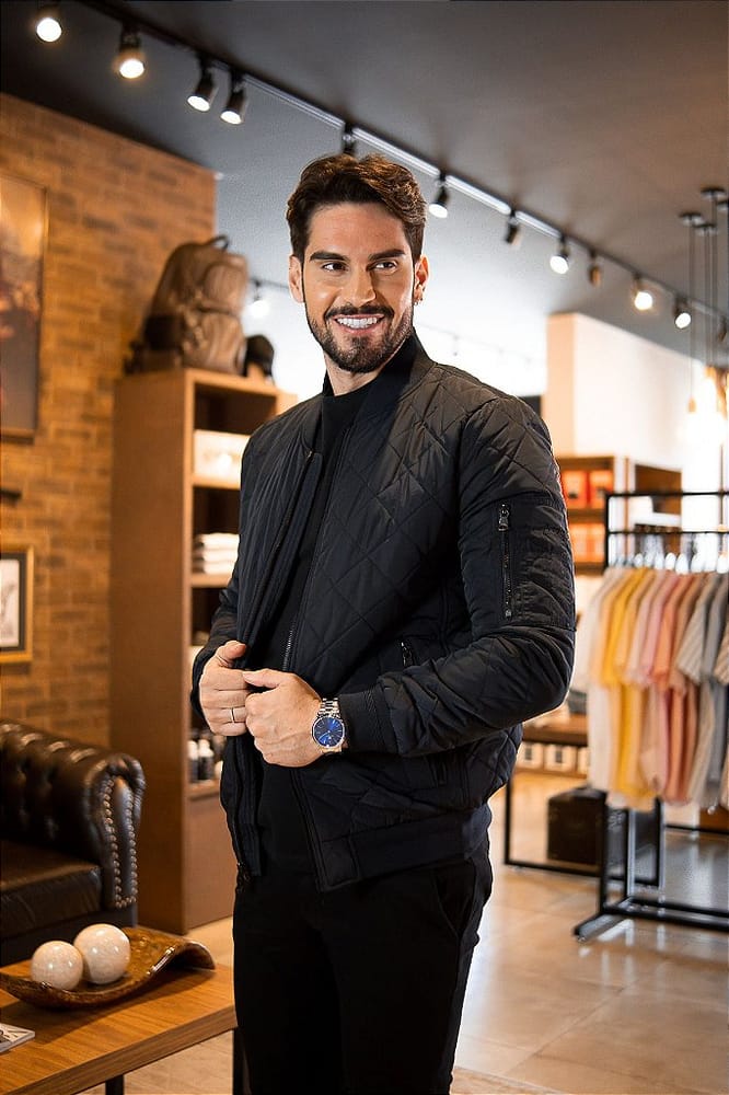 Jaqueta Calvin Klein Bomber Azul Marinho