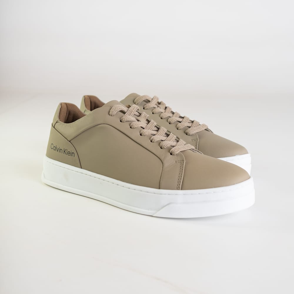 Tênis Calvin Klein Couro Khaki